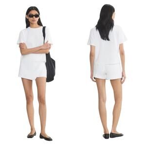 Aritzia Babaton Kelly Micro White Skort Mid Rise Size 4 Structure Stretch Preppy